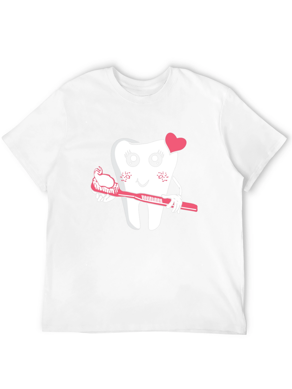 Cute Tooth with Toothbrush Graphic Tee