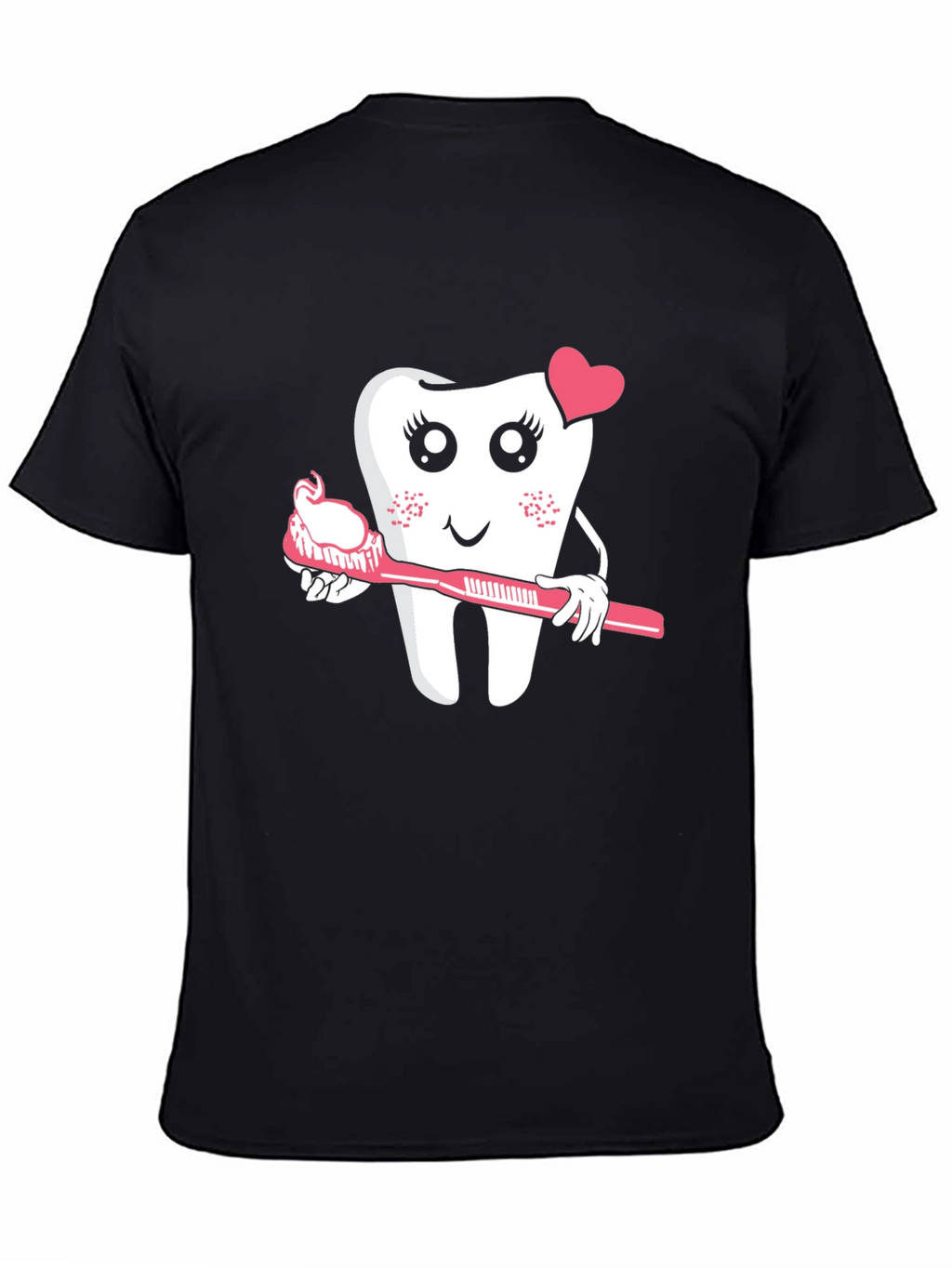 Cute Tooth with Toothbrush Graphic Tee