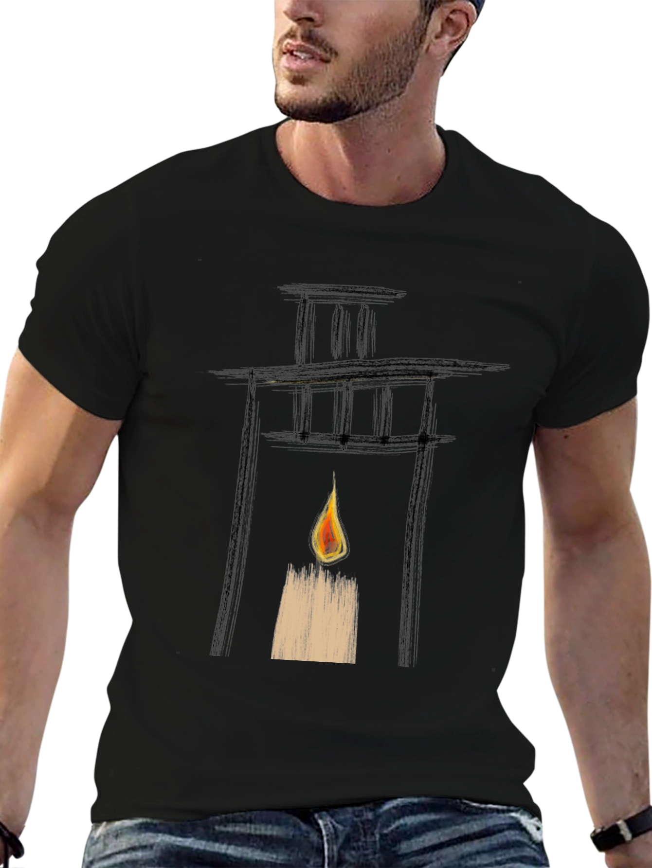 Lantern Graphic Black T-Shirt