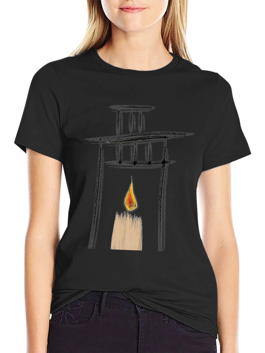 Lantern Graphic Black T-Shirt