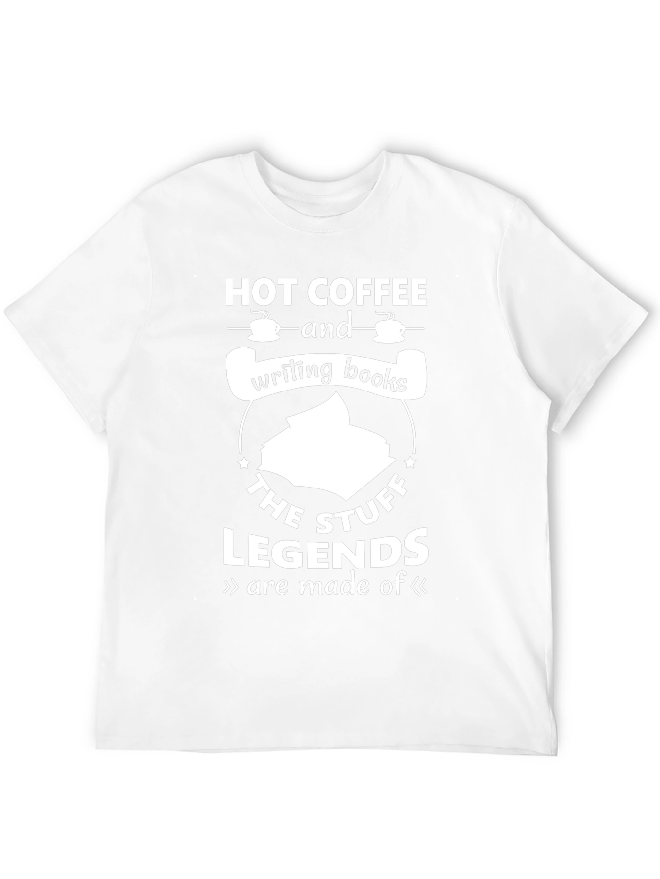 Hot Coffee & Writing Books Tee - Legend Material