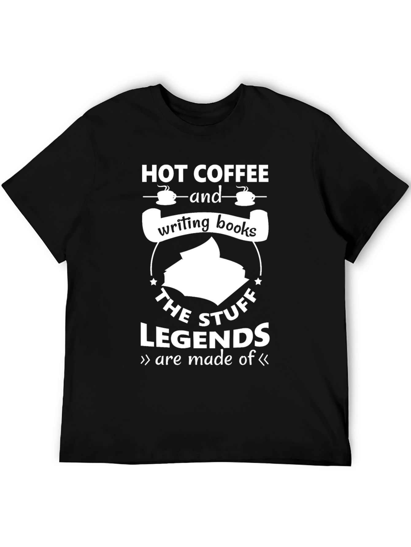 Hot Coffee & Writing Books Tee - Legend Material