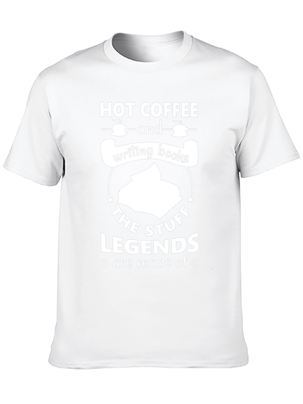 Hot Coffee & Writing Books Tee - Legend Material