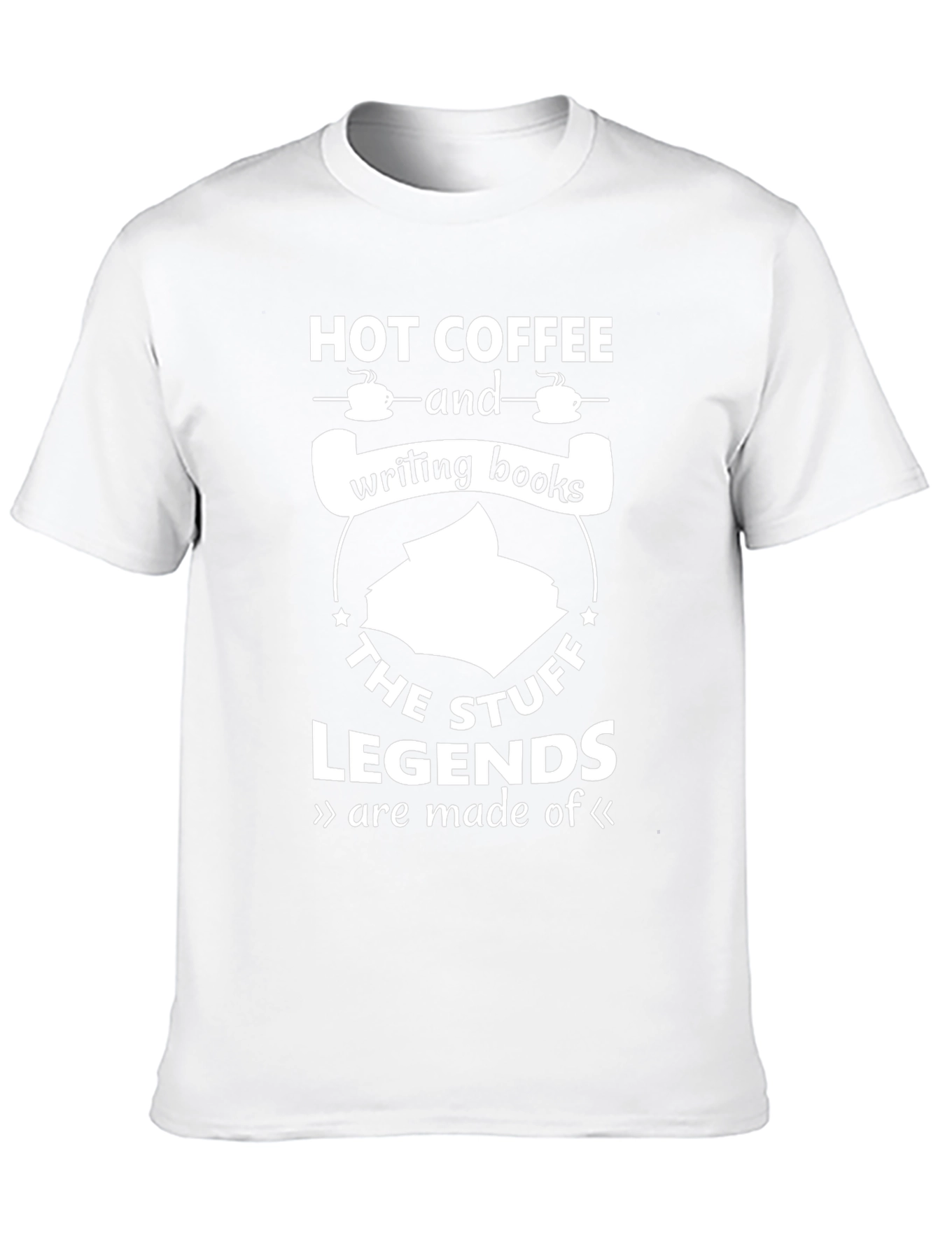 Hot Coffee & Writing Books Tee - Legend Material