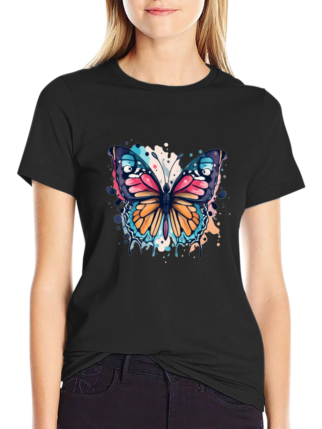 Butterfly Splash T-Shirt - Bold Graphic Tee