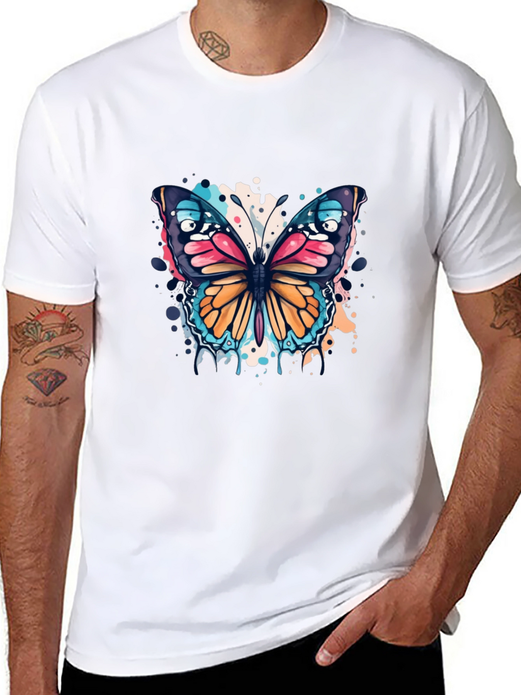 Butterfly Splash T-Shirt - Bold Graphic Tee