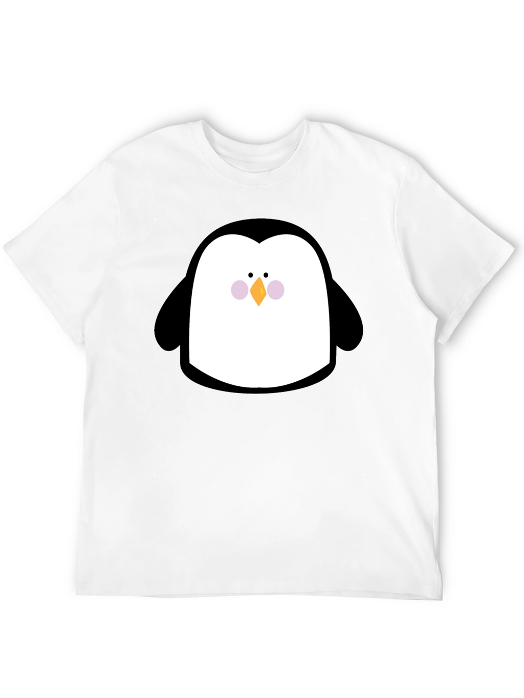 Cute Penguin Graphic Print Black T-Shirt