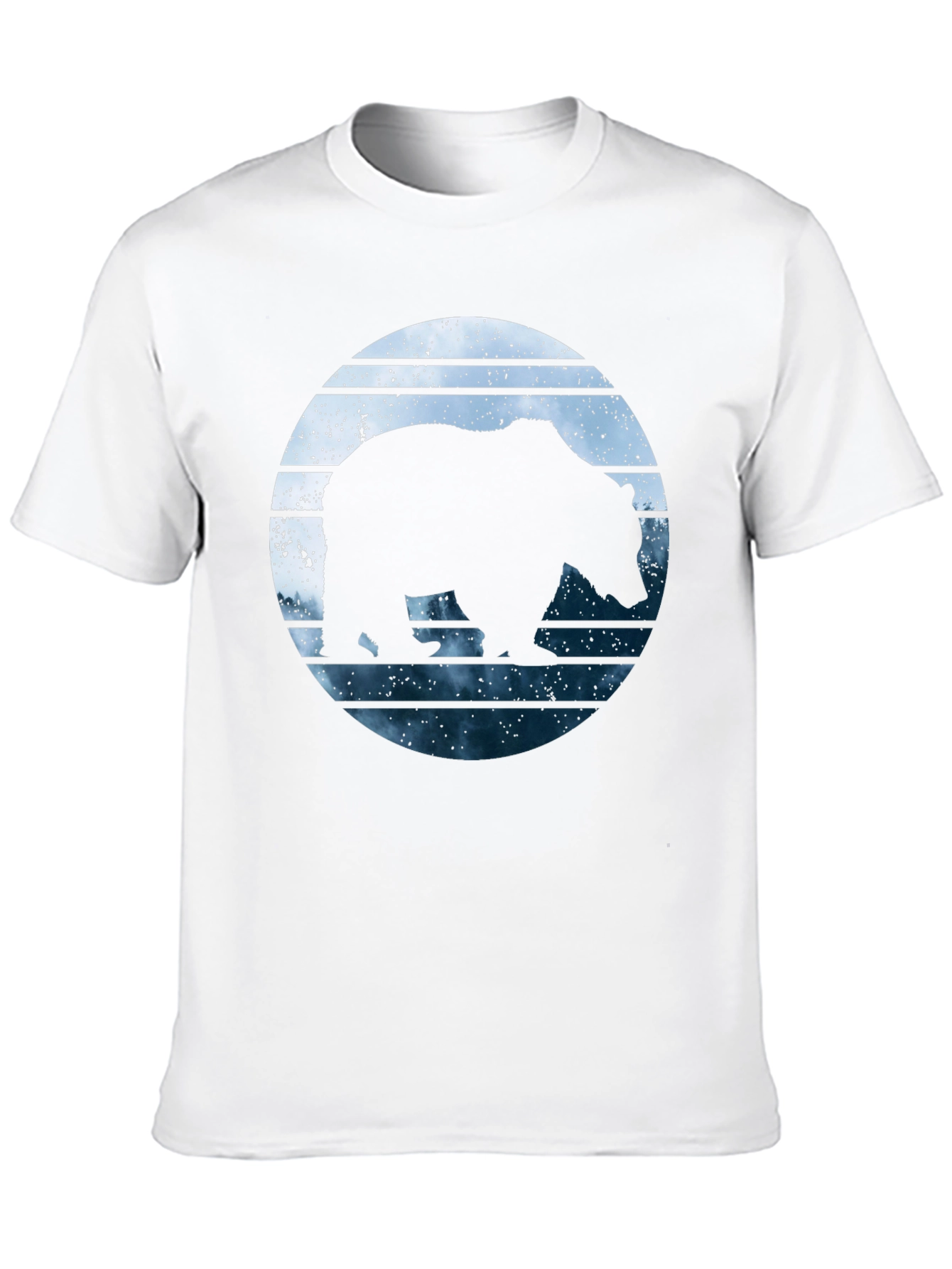 Bear Silhouette Graphic Print Tee