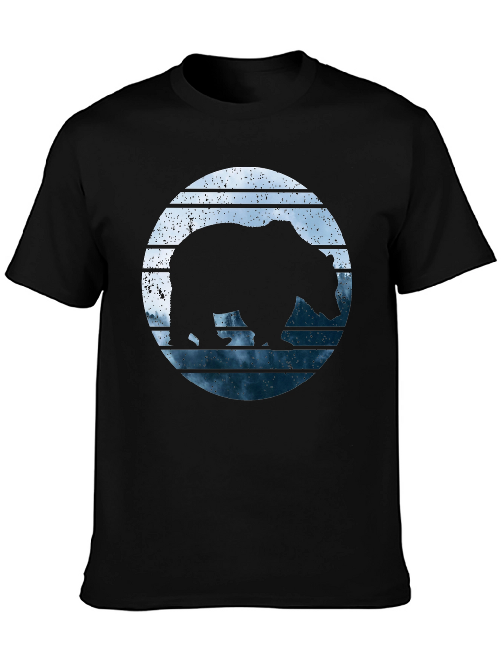 Bear Silhouette Graphic Print Tee