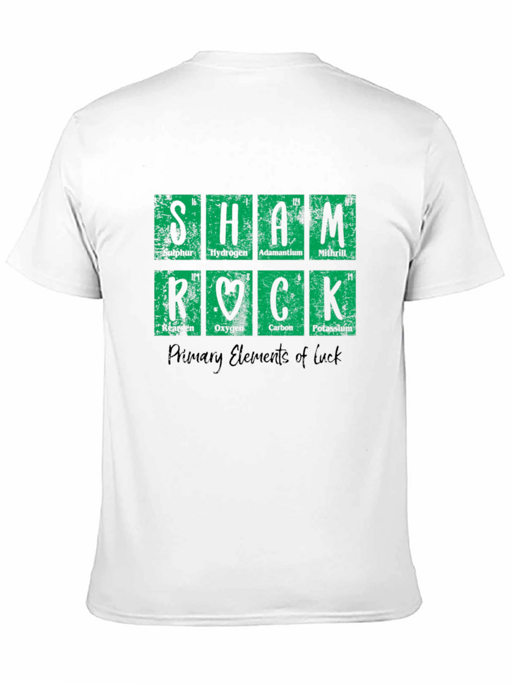 Shamrock Periodic Table Black T-Shirt