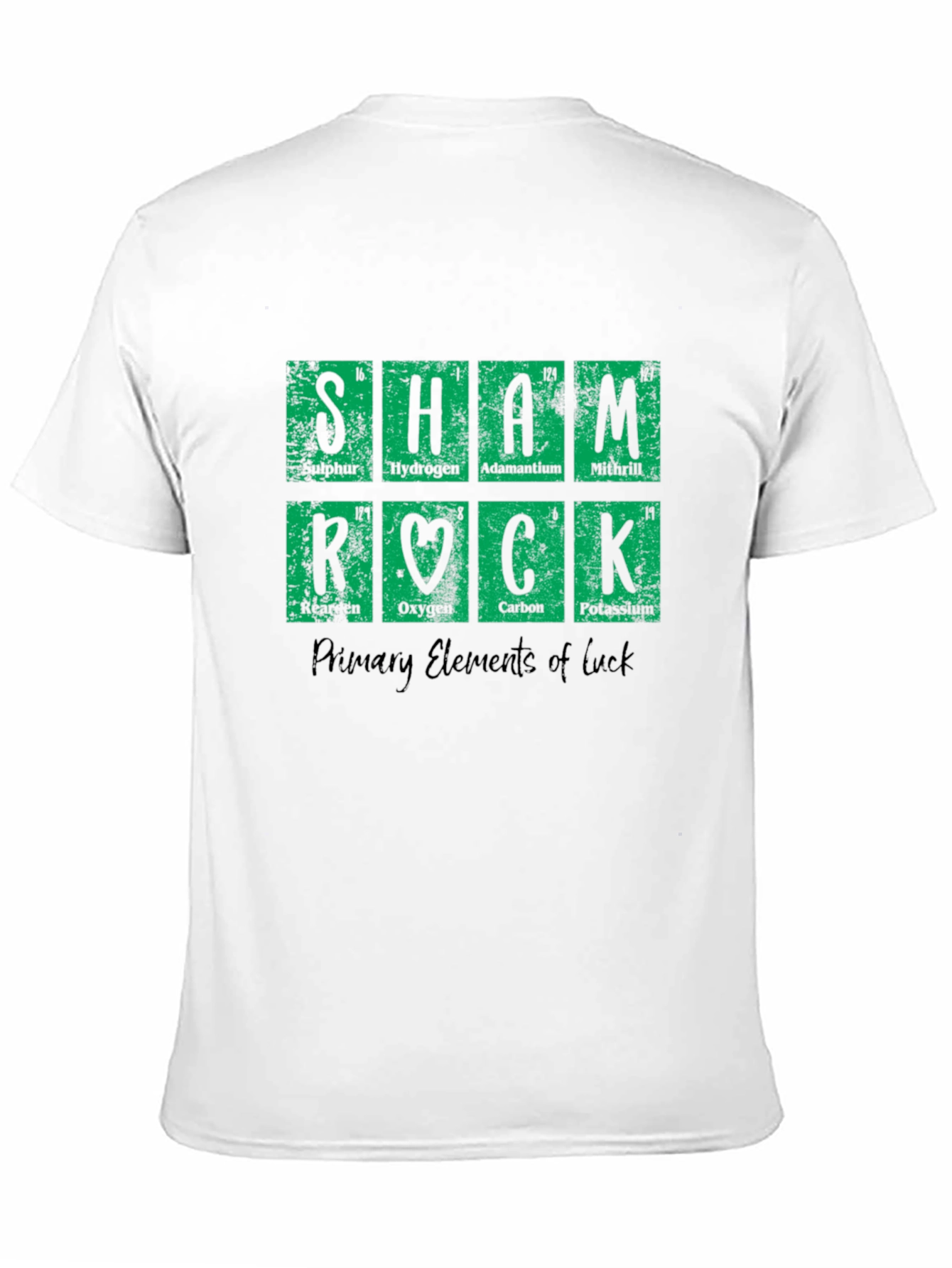 Shamrock Periodic Table Black T-Shirt
