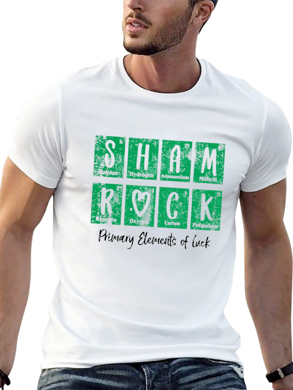 Shamrock Periodic Table Black T-Shirt