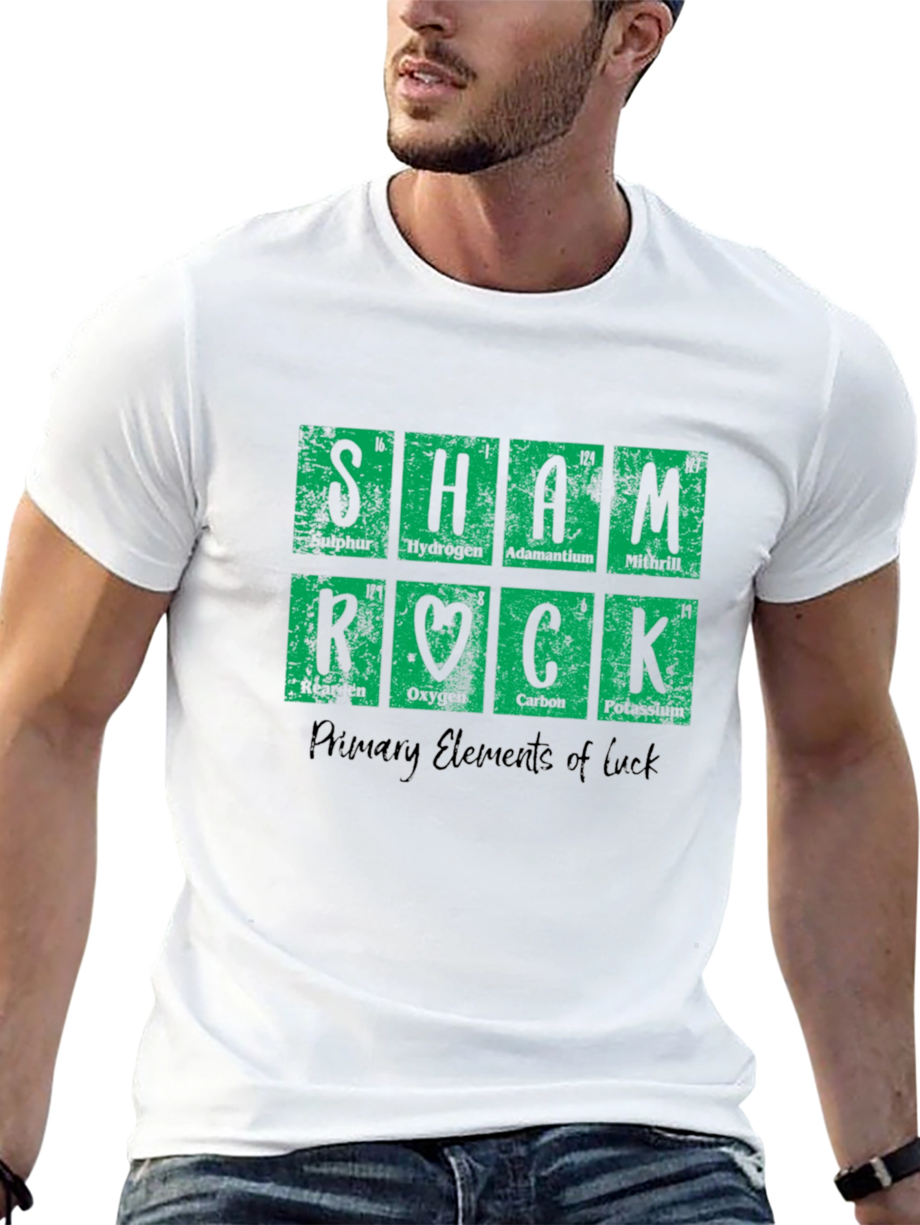Shamrock Periodic Table Black T-Shirt