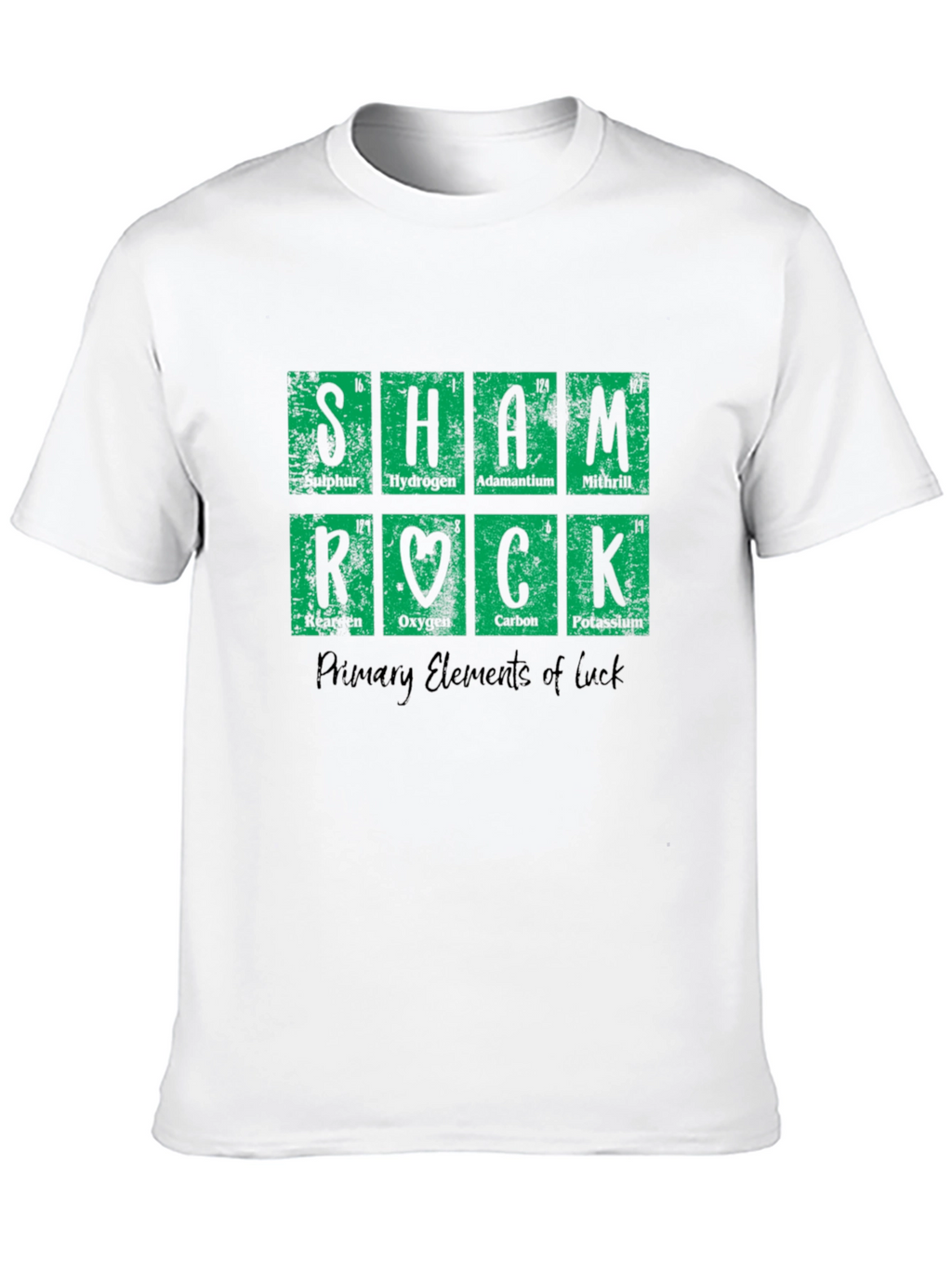 Shamrock Periodic Table Black T-Shirt