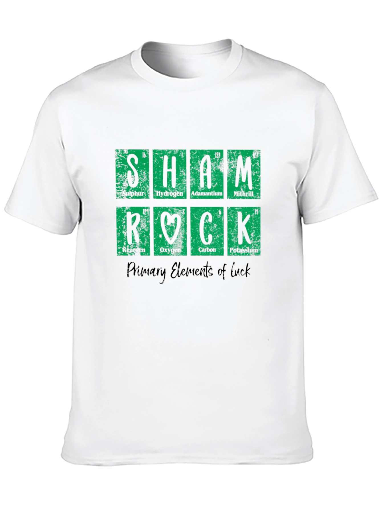 Shamrock Periodic Table Black T-Shirt