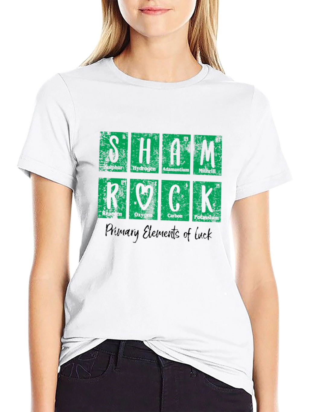 Shamrock Periodic Table Black T-Shirt