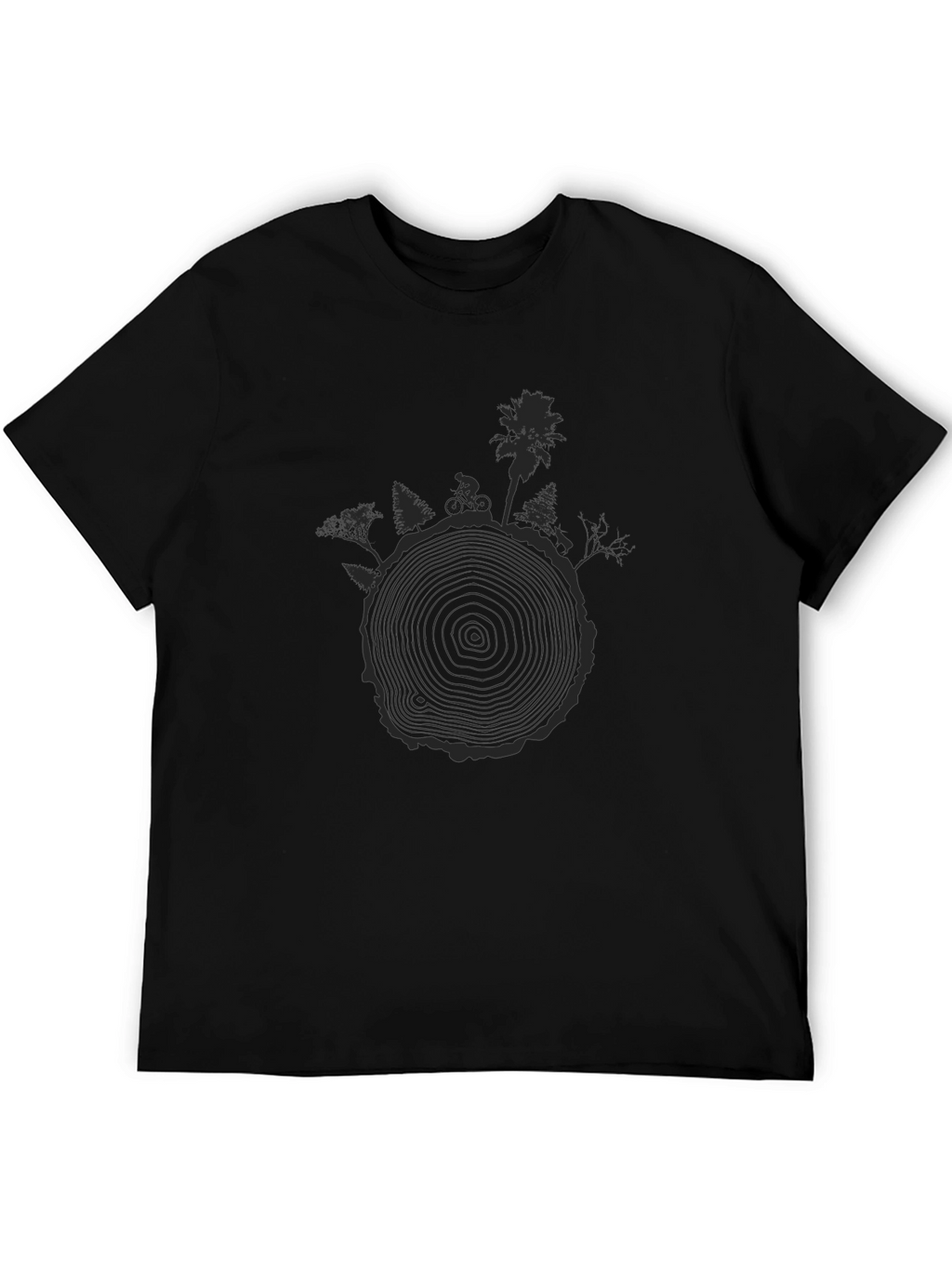 Nature Rings Graphic Tee - Black Cotton T-Shirt