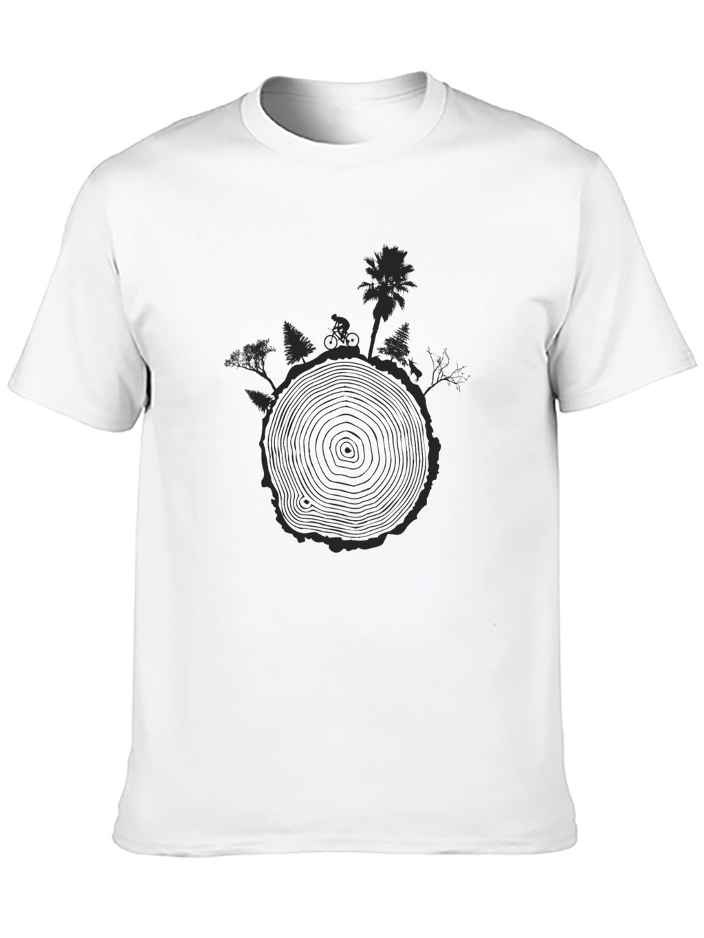 Nature Rings Graphic Tee - Black Cotton T-Shirt