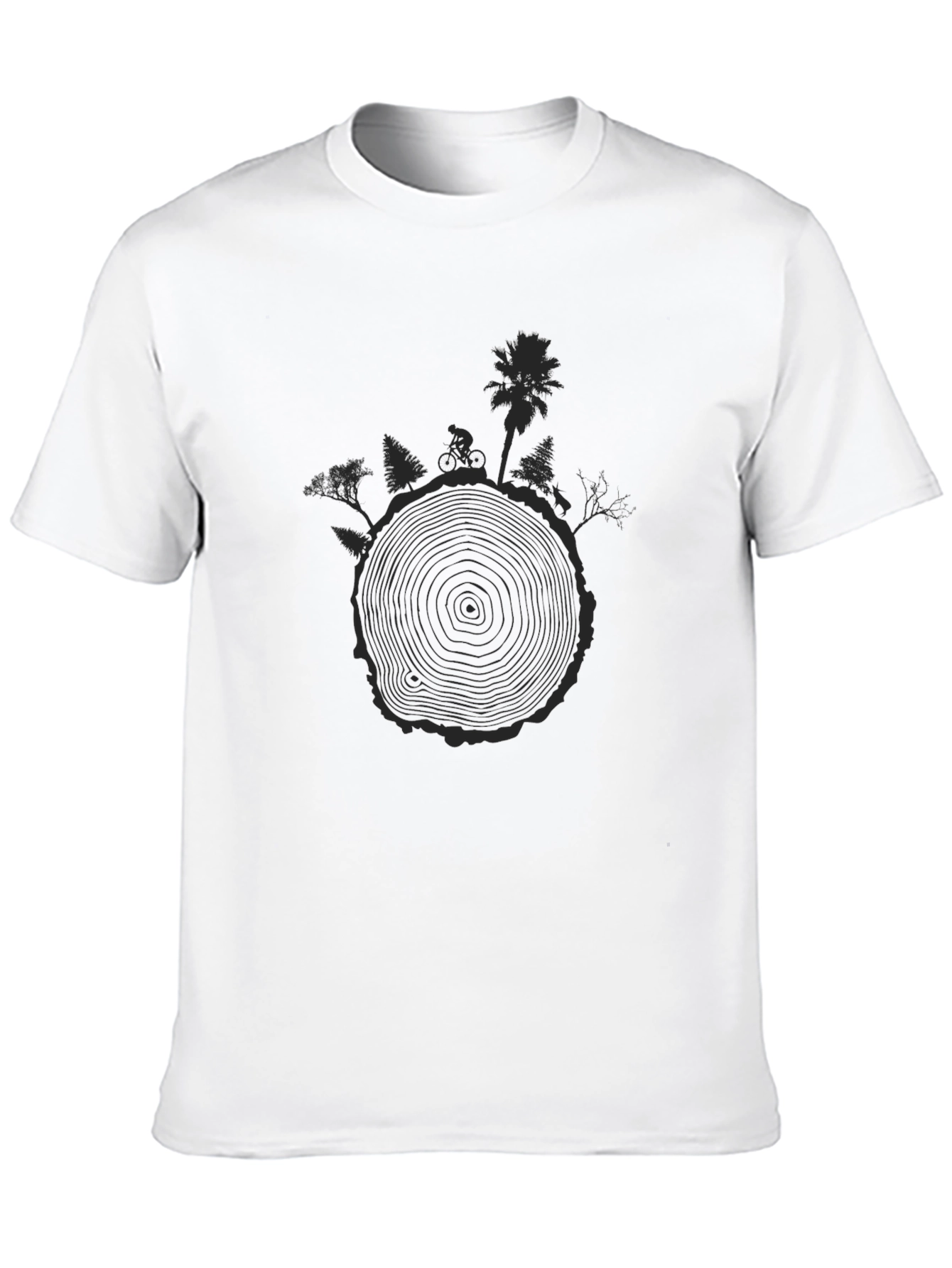 Nature Rings Graphic Tee - Black Cotton T-Shirt