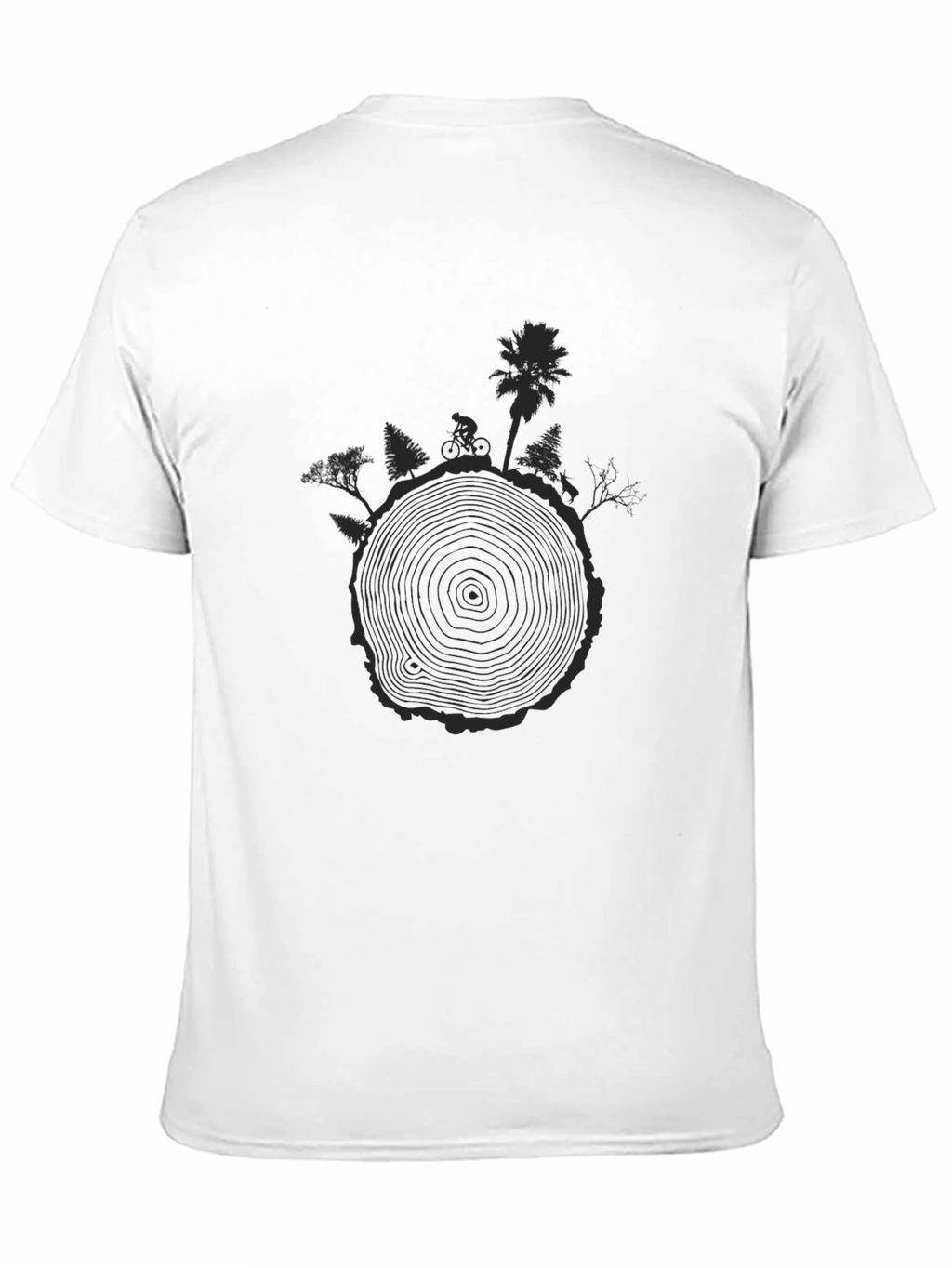 Nature Rings Graphic Tee - Black Cotton T-Shirt