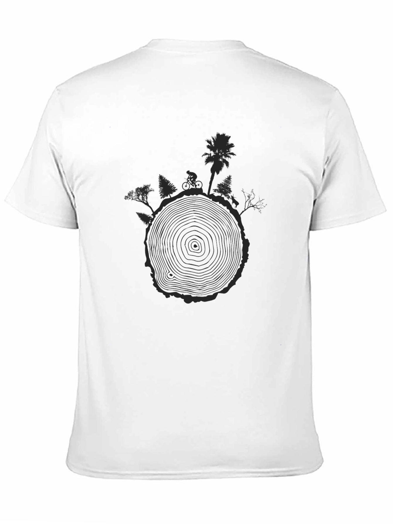 Nature Rings Graphic Tee - Black Cotton T-Shirt