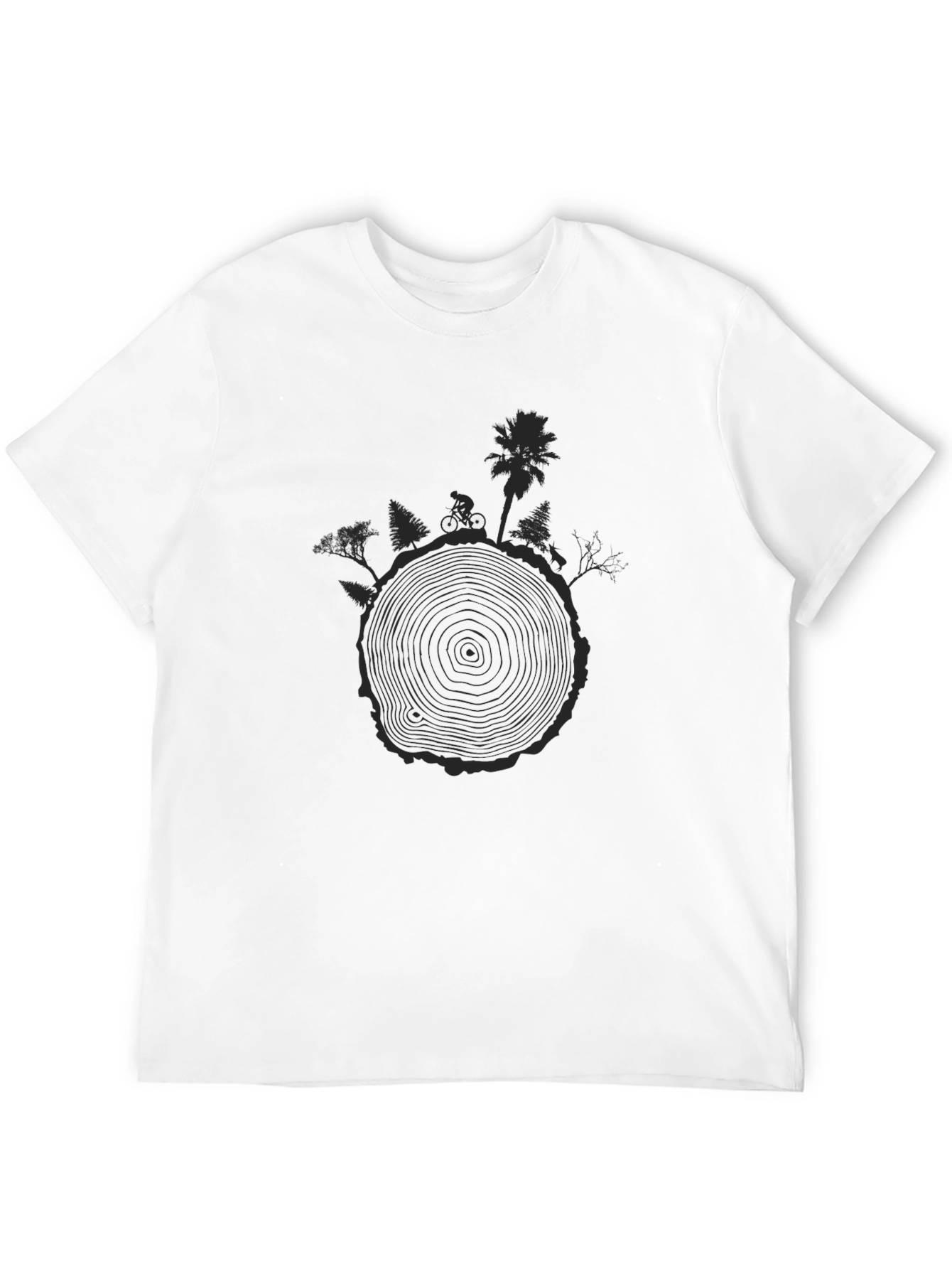 Nature Rings Graphic Tee - Black Cotton T-Shirt