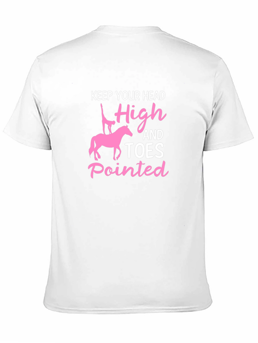 Pink Horse Graphic Black T-Shirt