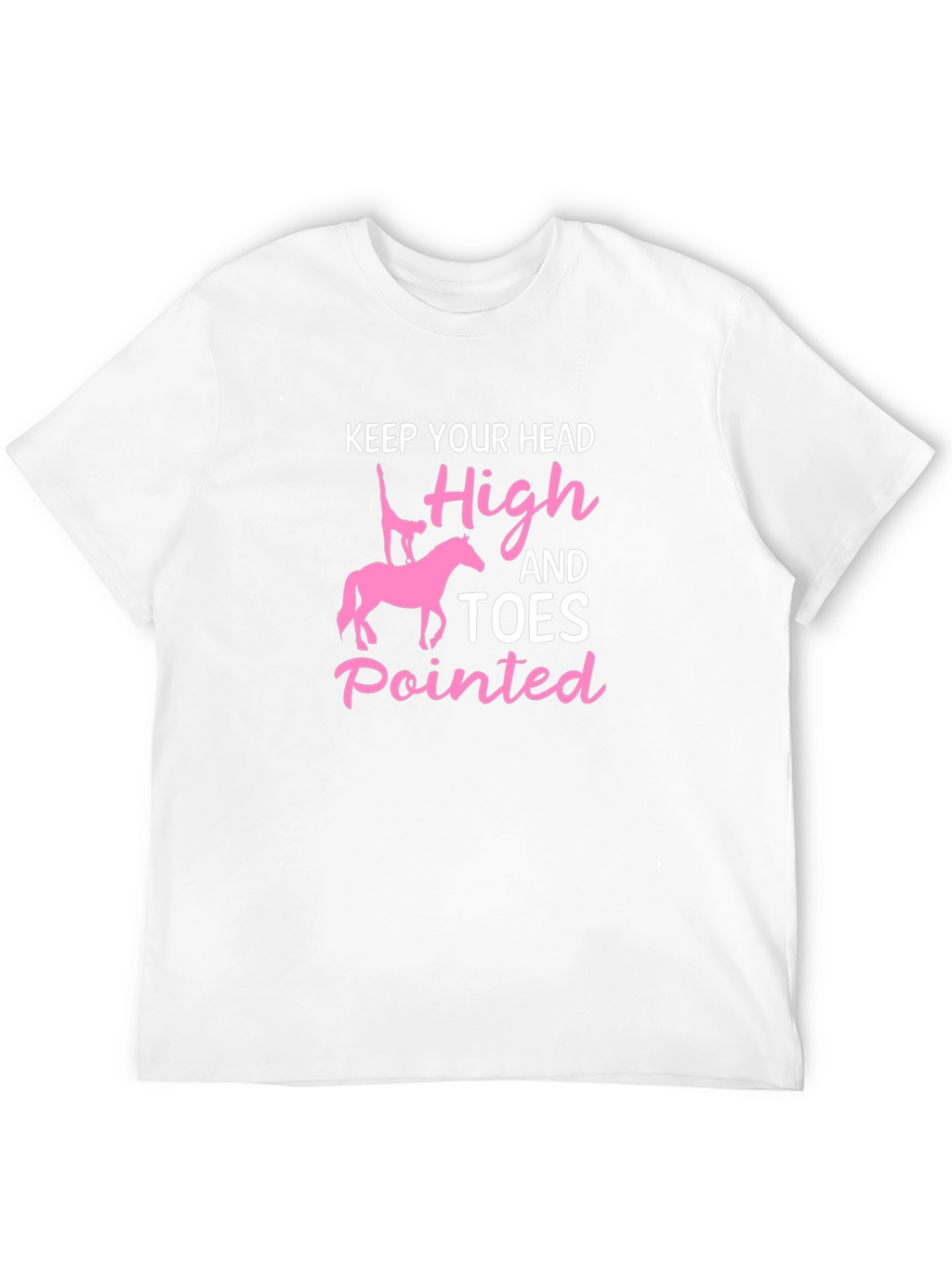 Pink Horse Graphic Black T-Shirt