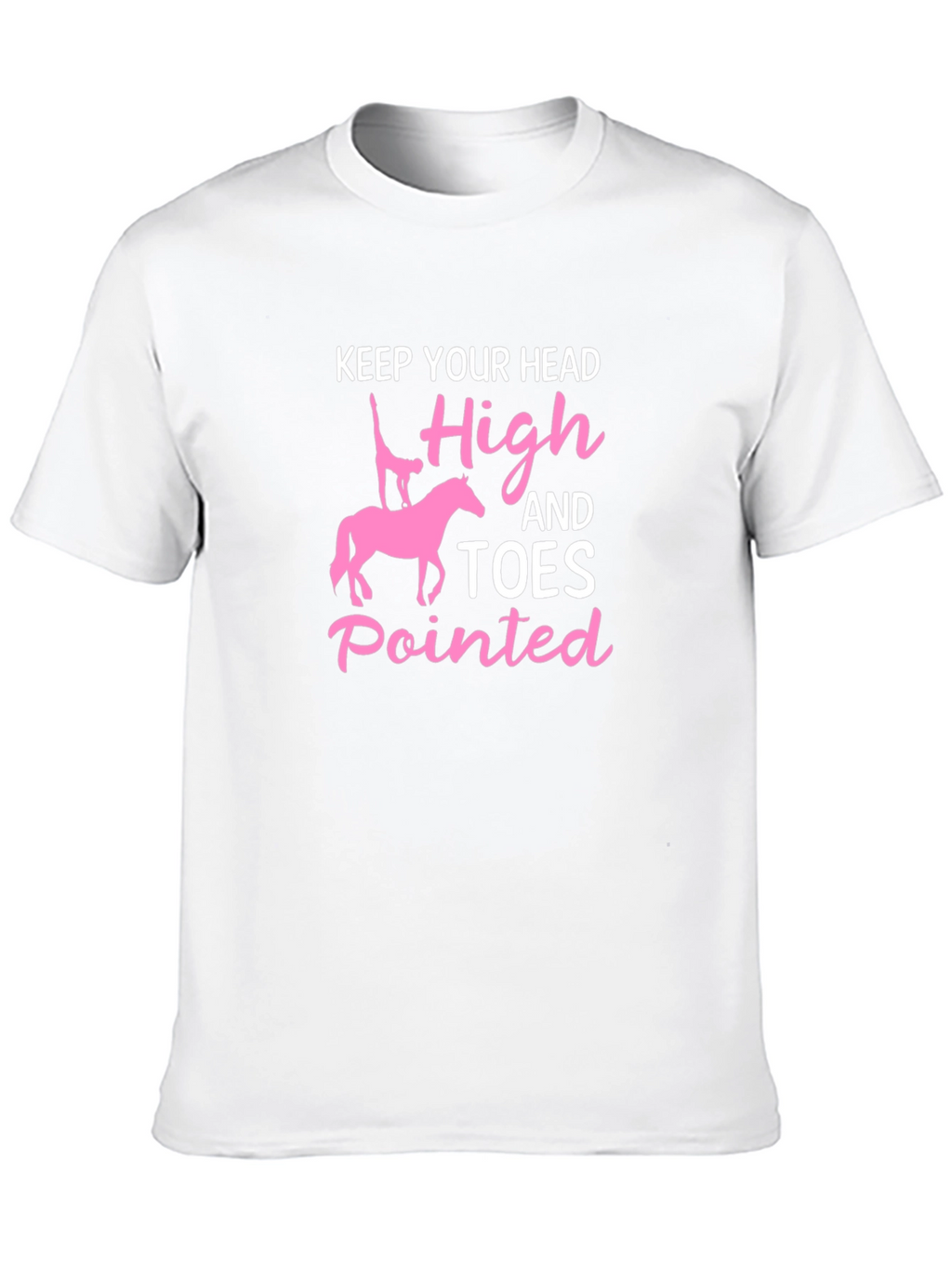 Pink Horse Graphic Black T-Shirt