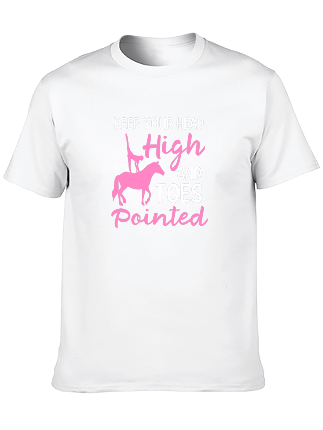 Pink Horse Graphic Black T-Shirt