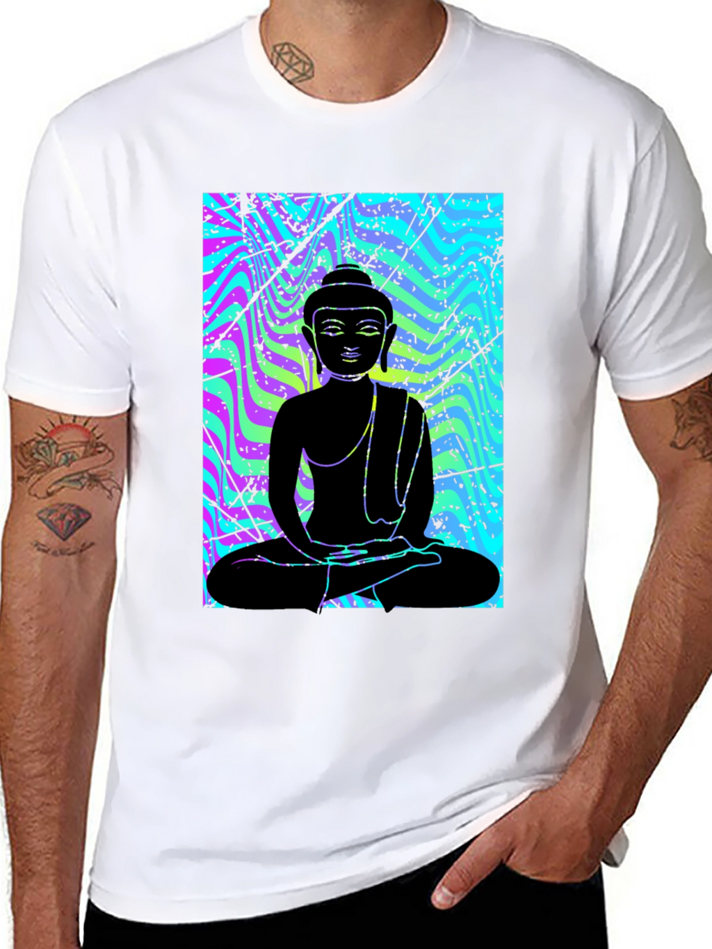 Buddha Black Graphic T-Shirt - Meditative Style