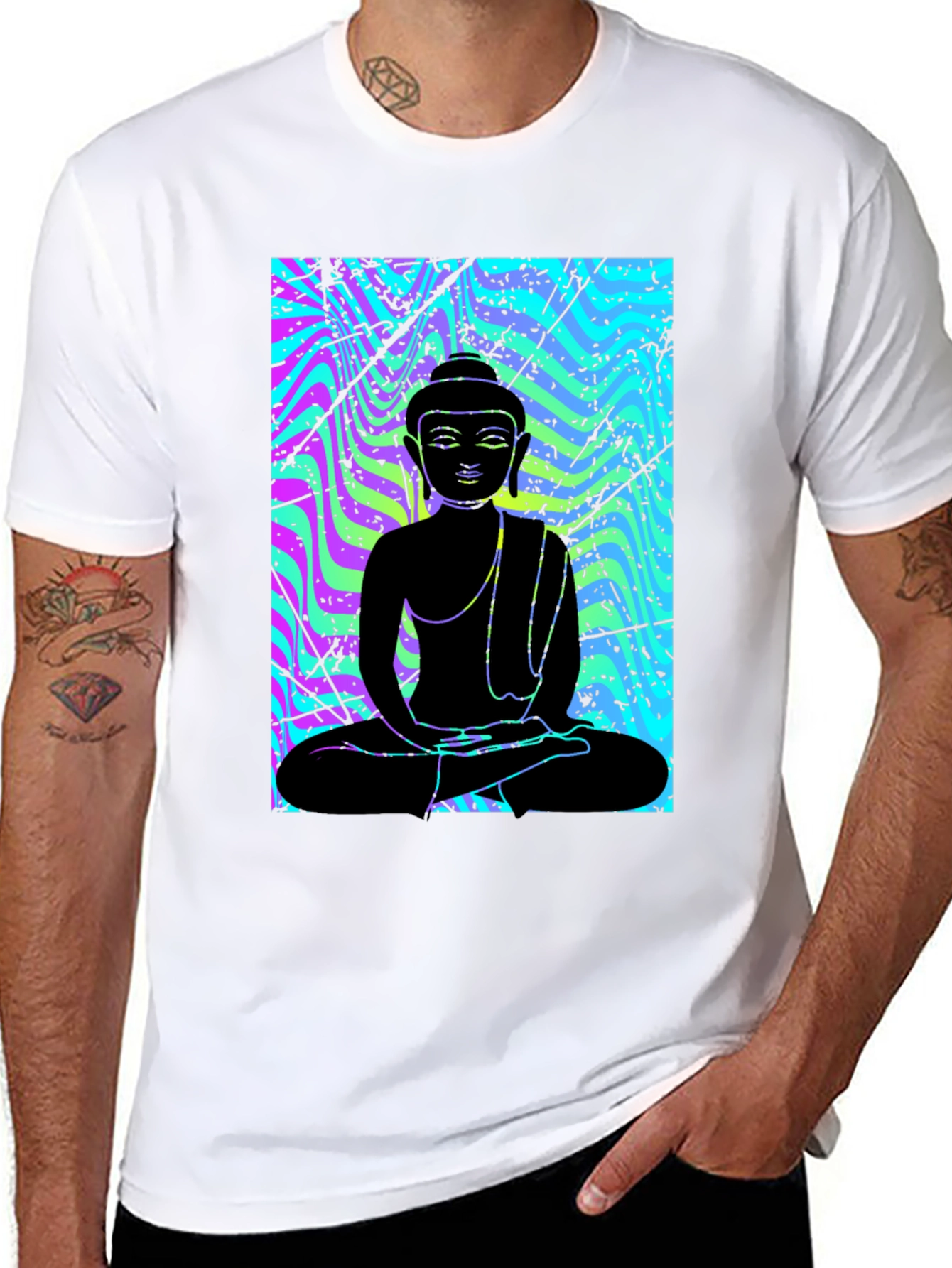 Buddha Black Graphic T-Shirt - Meditative Style