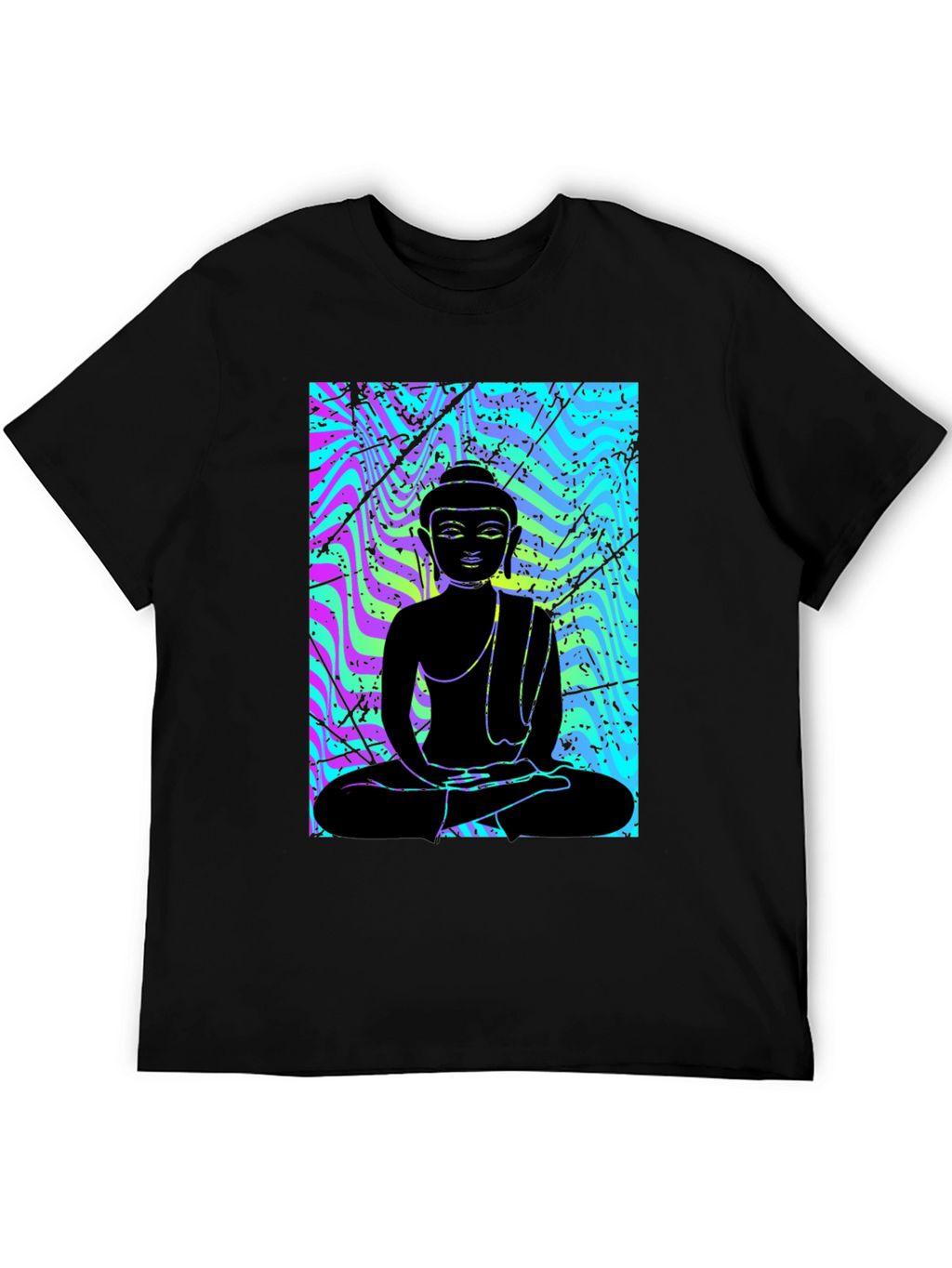 Buddha Black Graphic T-Shirt - Meditative Style