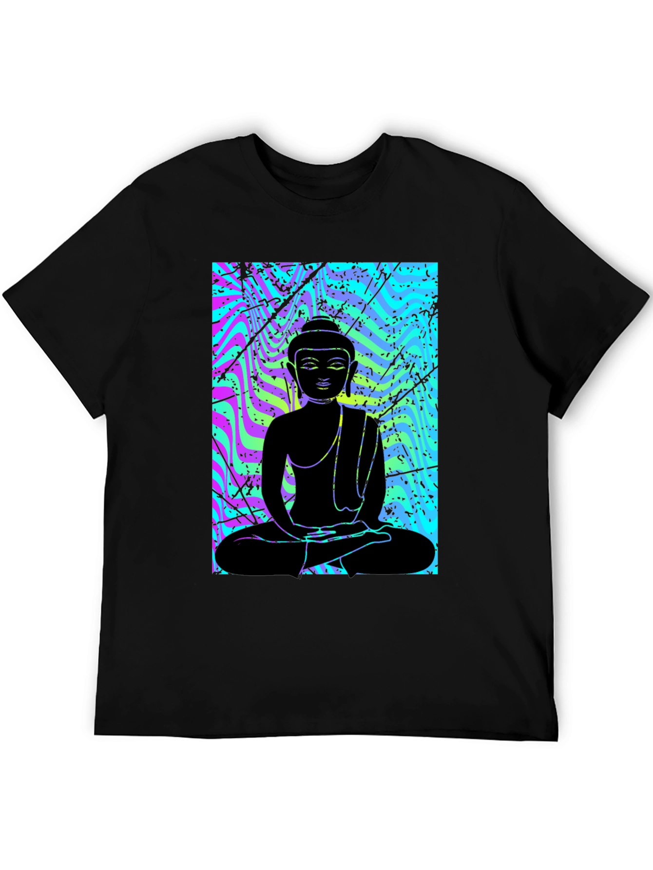 Buddha Black Graphic T-Shirt - Meditative Style