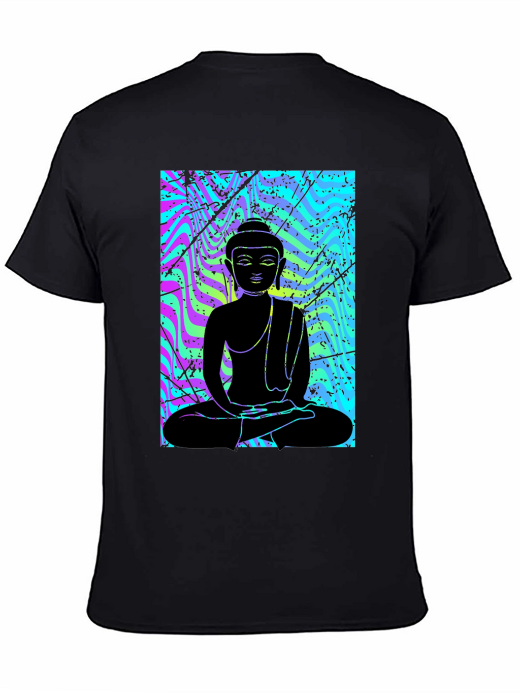 Buddha Black Graphic T-Shirt - Meditative Style