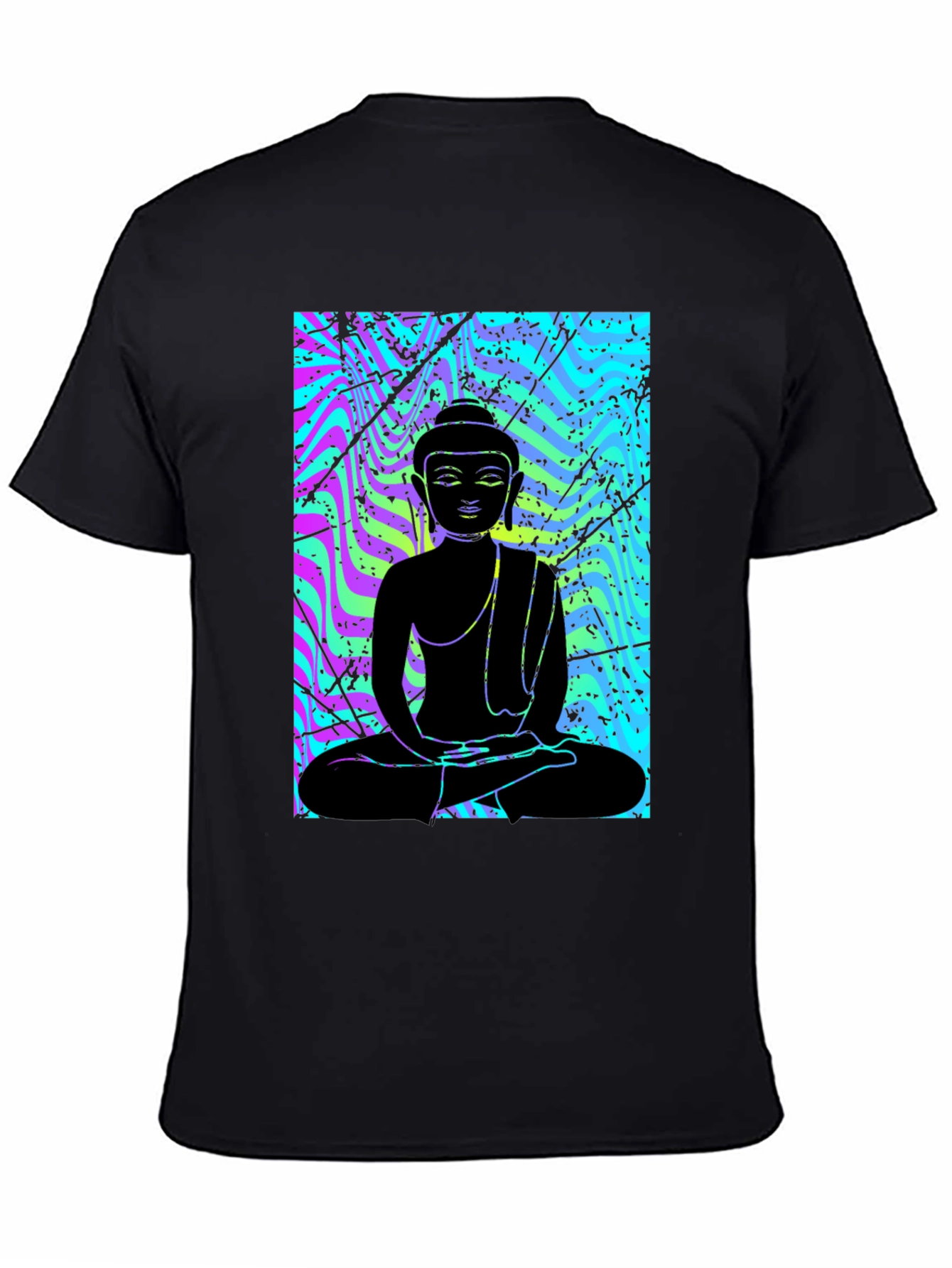 Buddha Black Graphic T-Shirt - Meditative Style