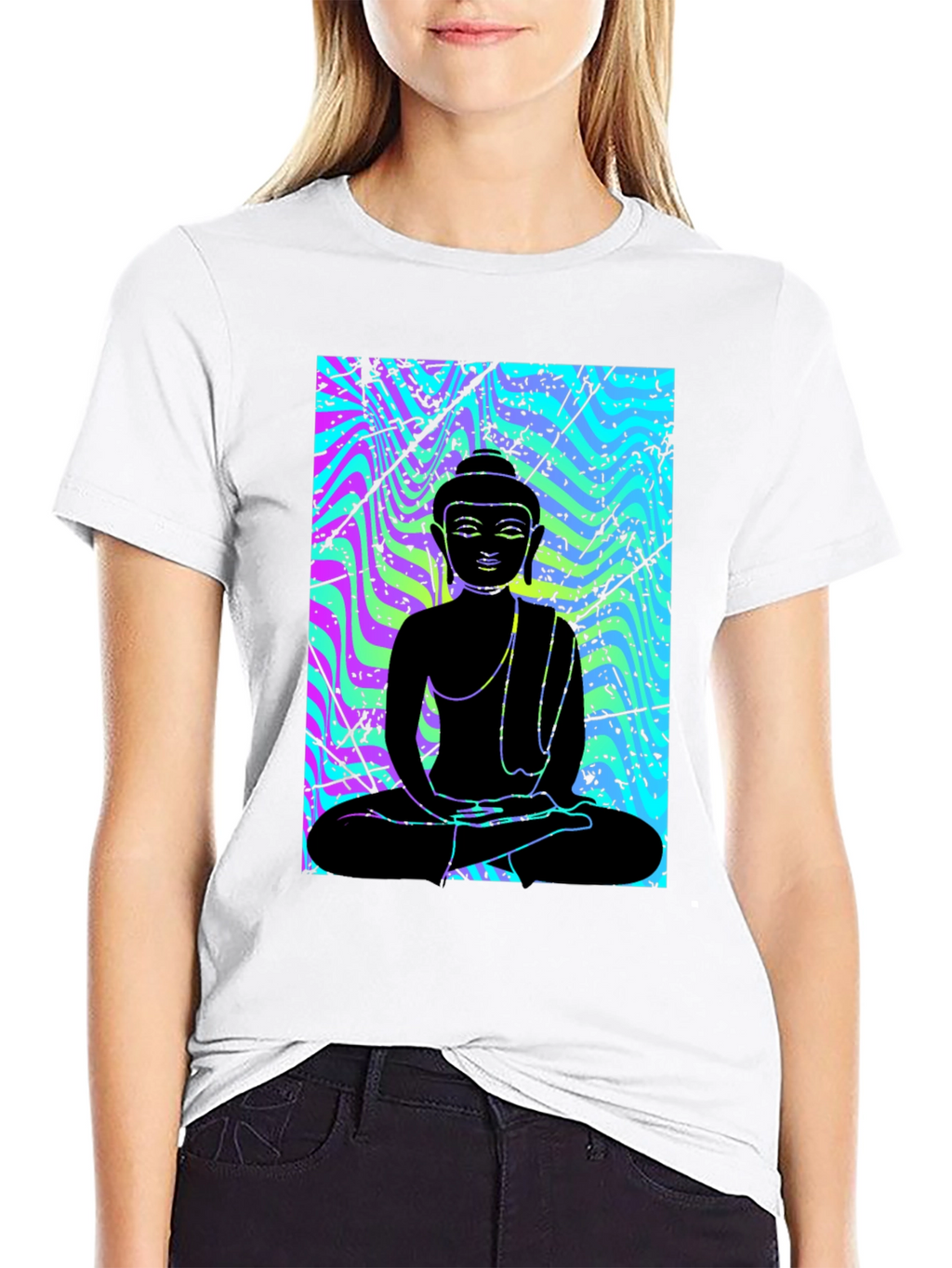 Buddha Black Graphic T-Shirt - Meditative Style