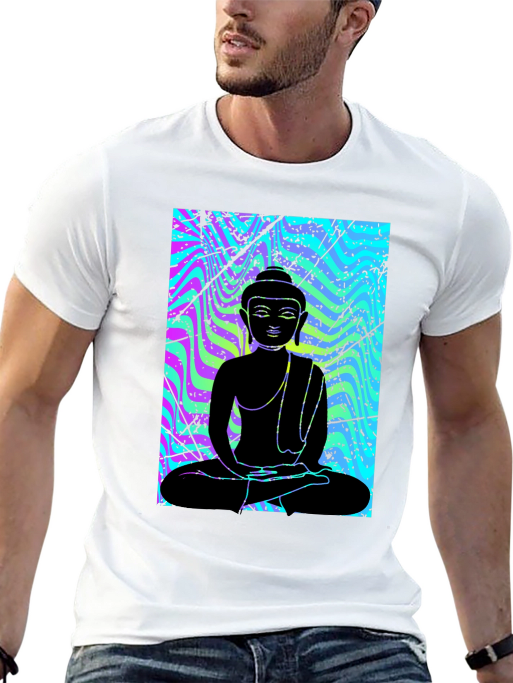 Buddha Black Graphic T-Shirt - Meditative Style