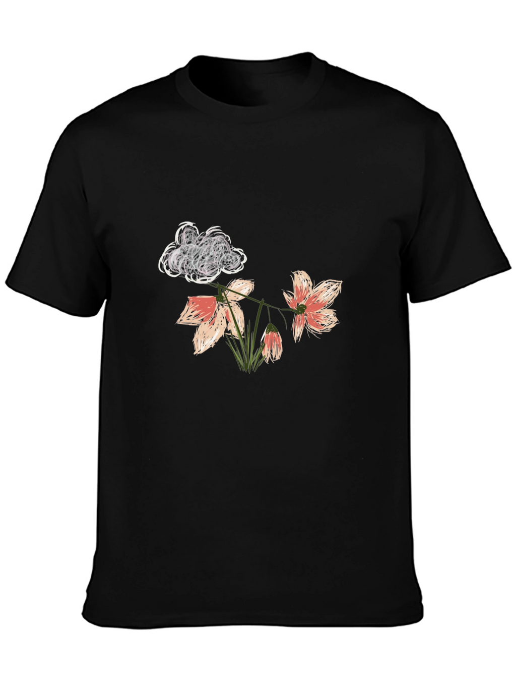Floral Cloud T-Shirt - Stylish Graphic Tee