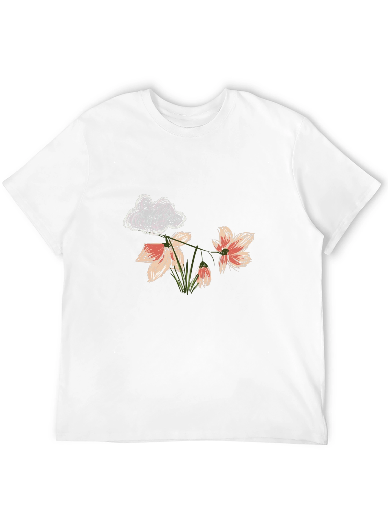 Floral Cloud T-Shirt - Stylish Graphic Tee