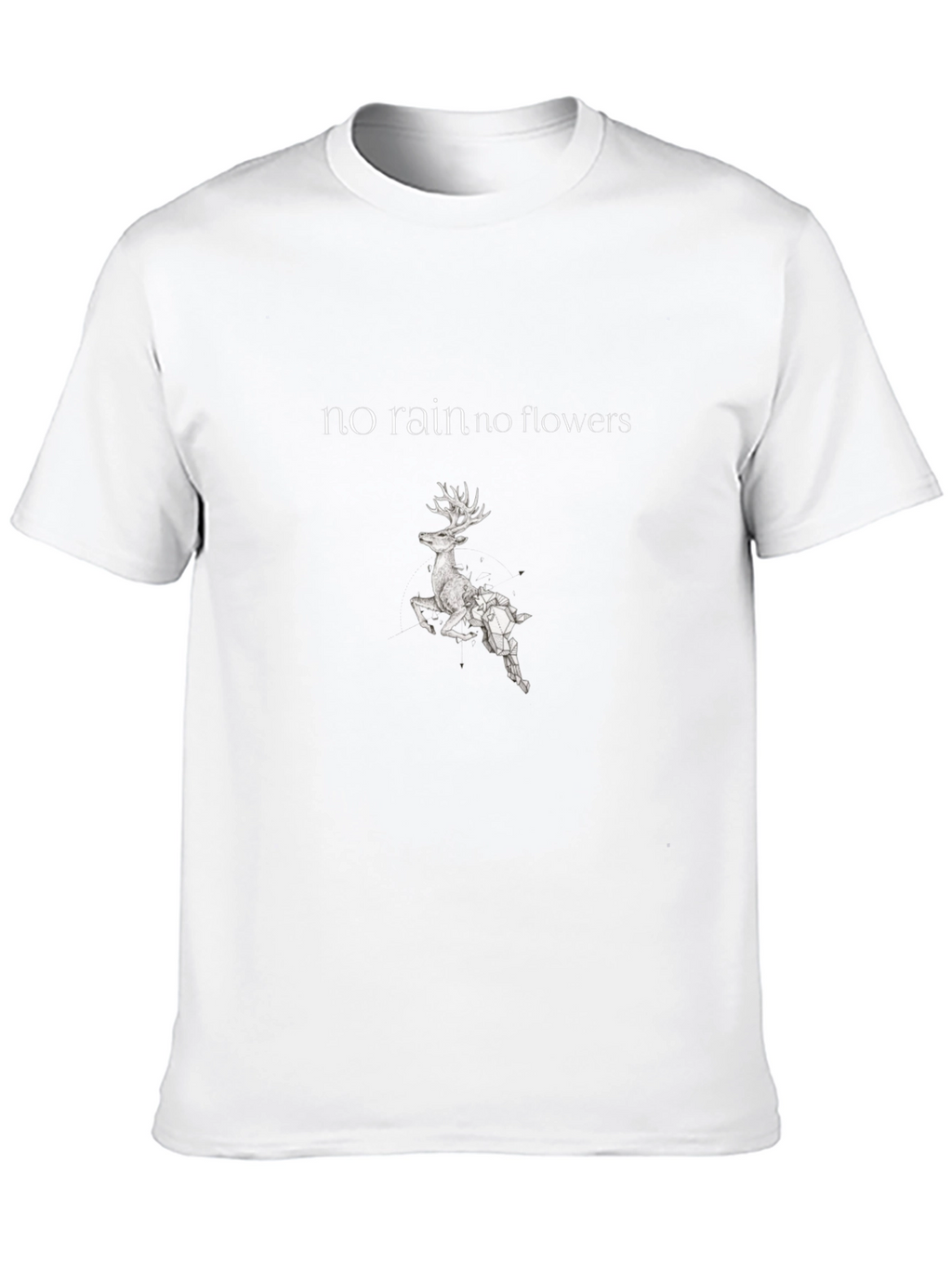 No Rain No Flowers Deer Graphic T-Shirt