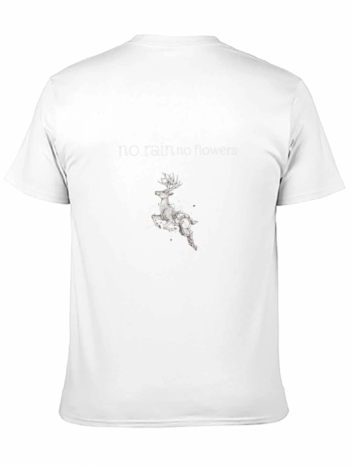 No Rain No Flowers Deer Graphic T-Shirt