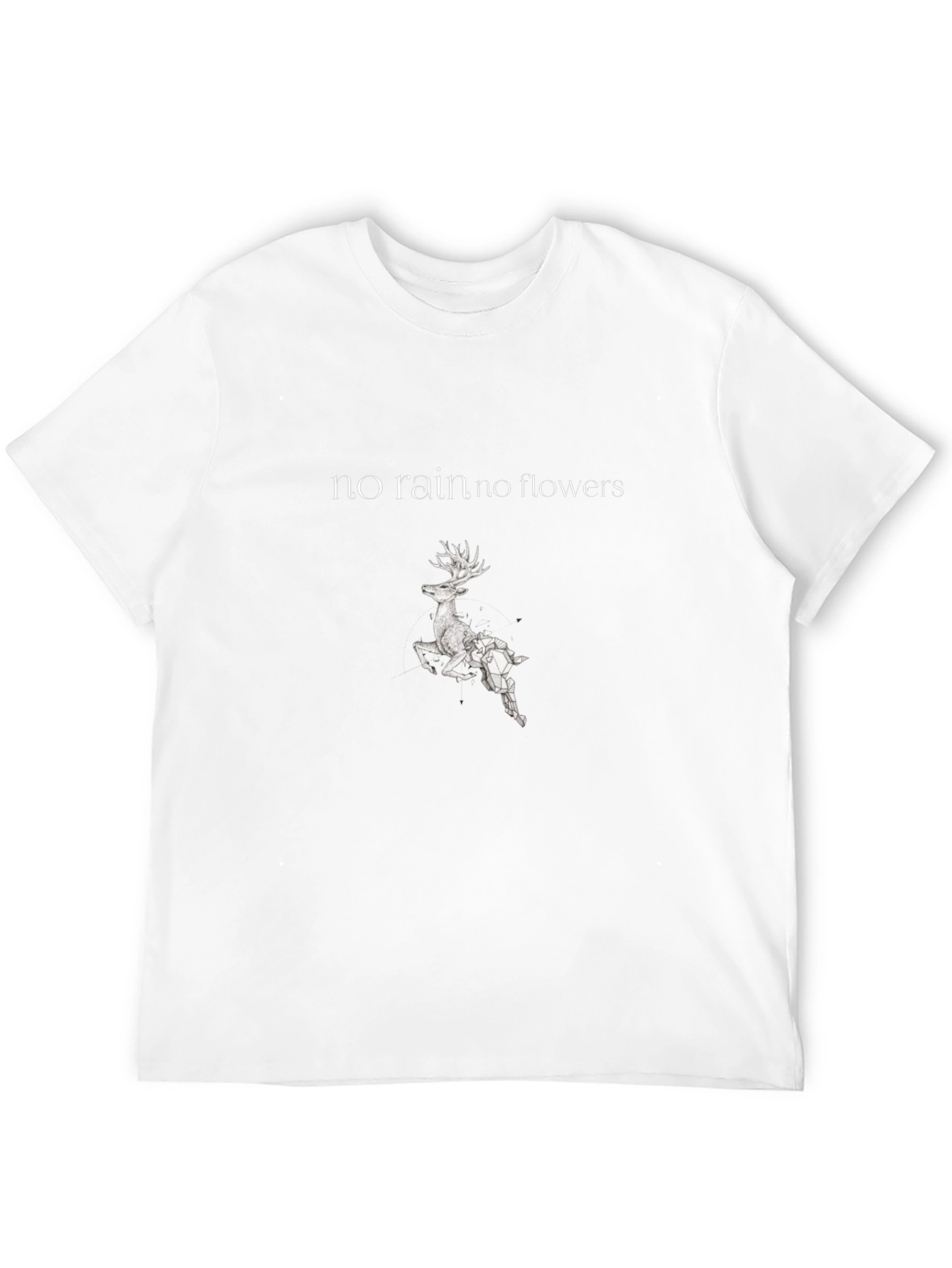 No Rain No Flowers Deer Graphic T-Shirt
