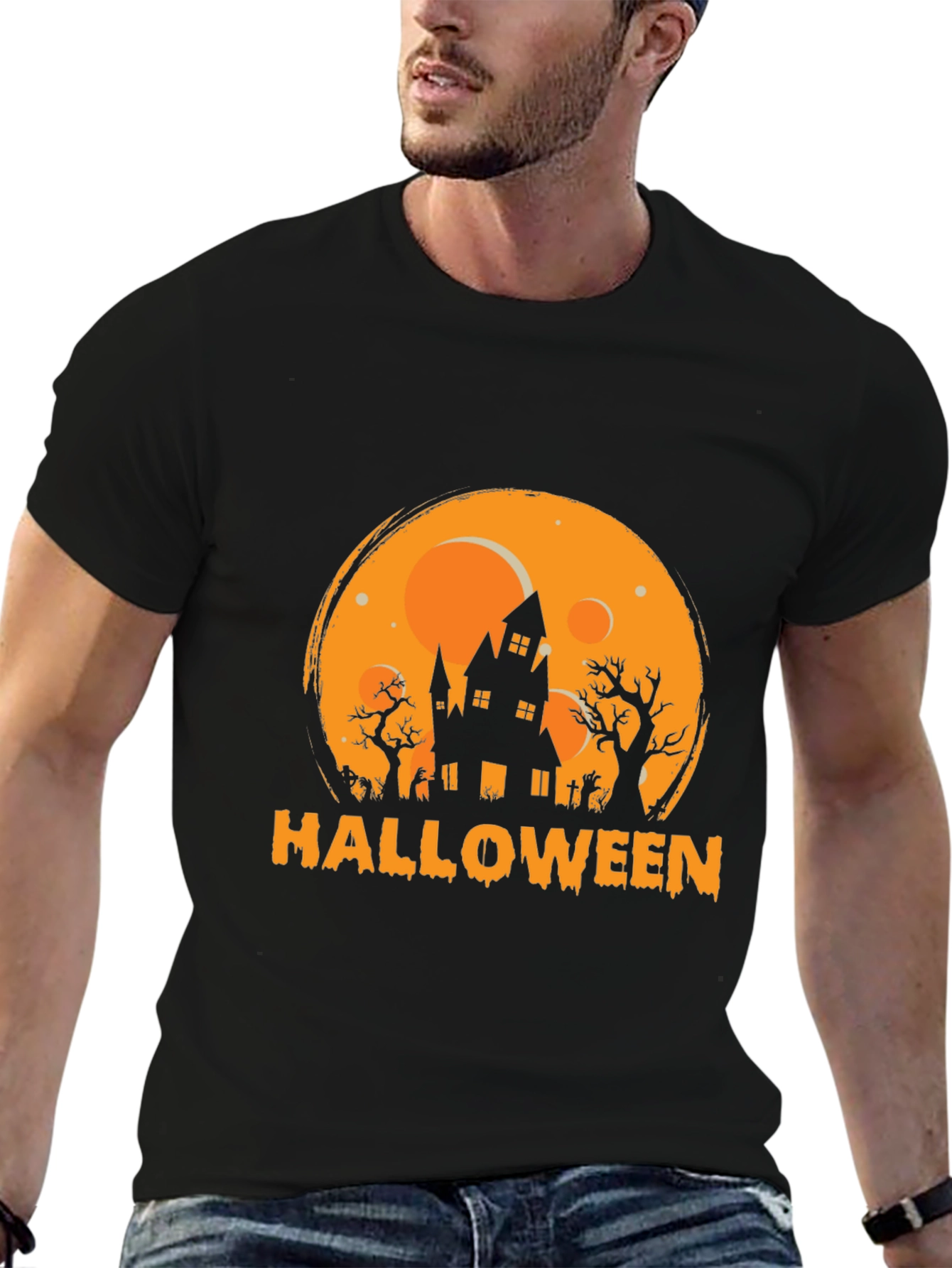 Halloween Spooky House Graphic Tee