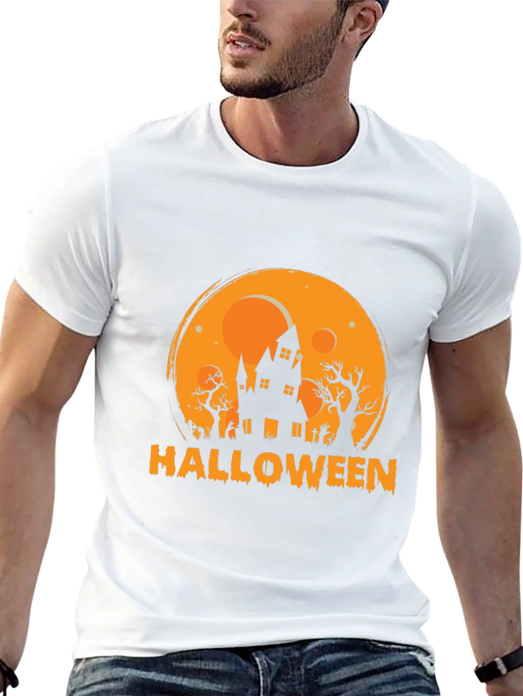 Halloween Spooky House Graphic Tee