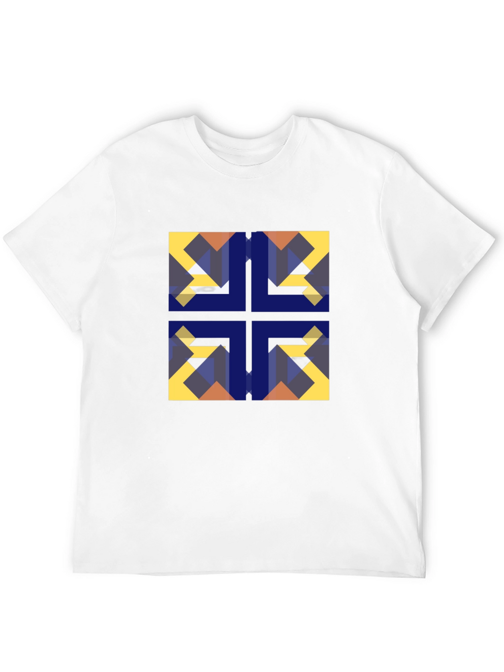 Geometric Mosaic Black Tee