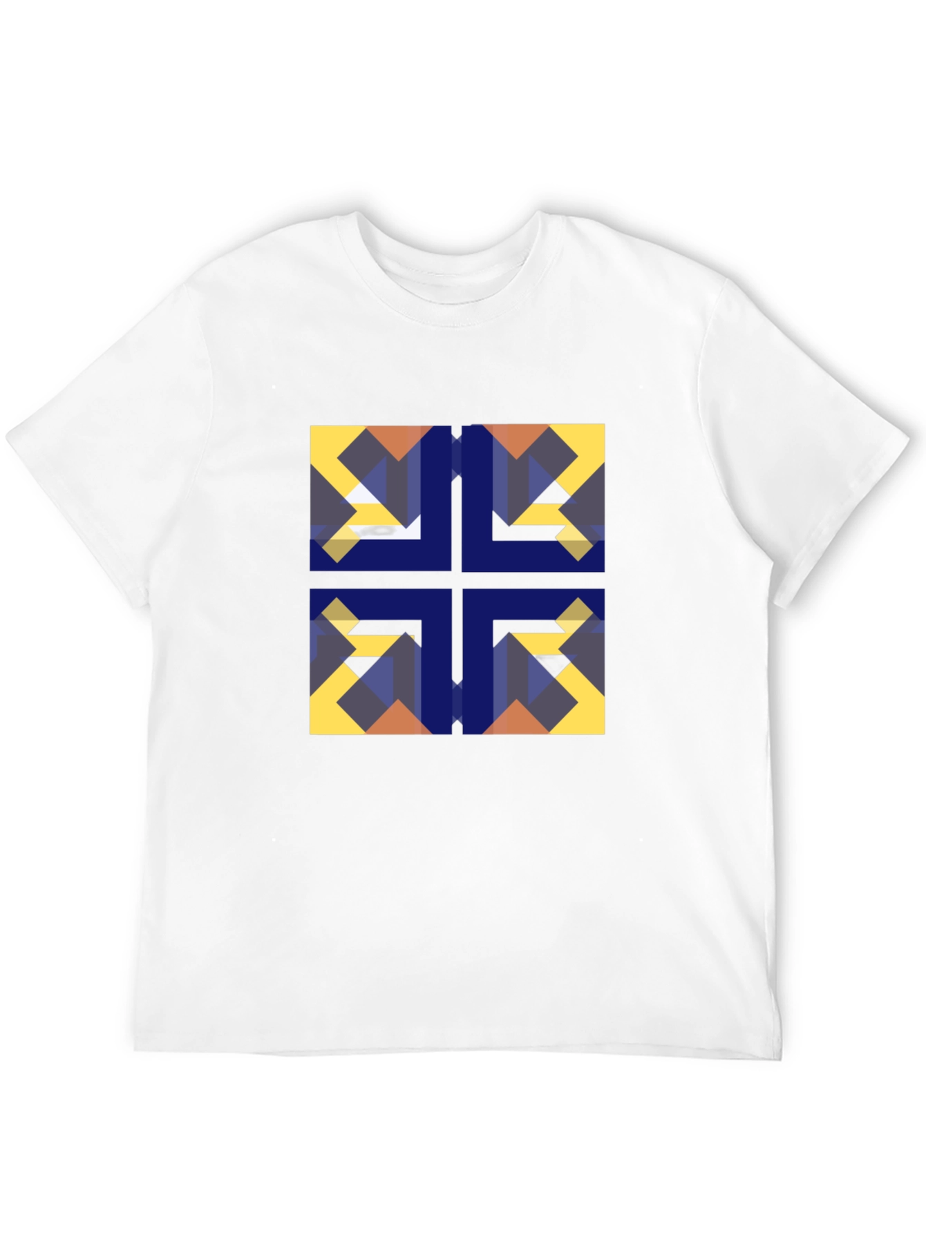 Geometric Mosaic Black Tee