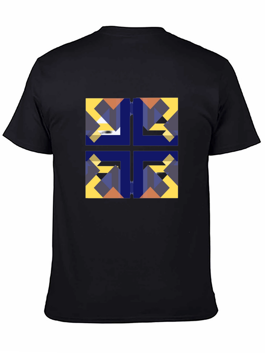 Geometric Mosaic Black Tee
