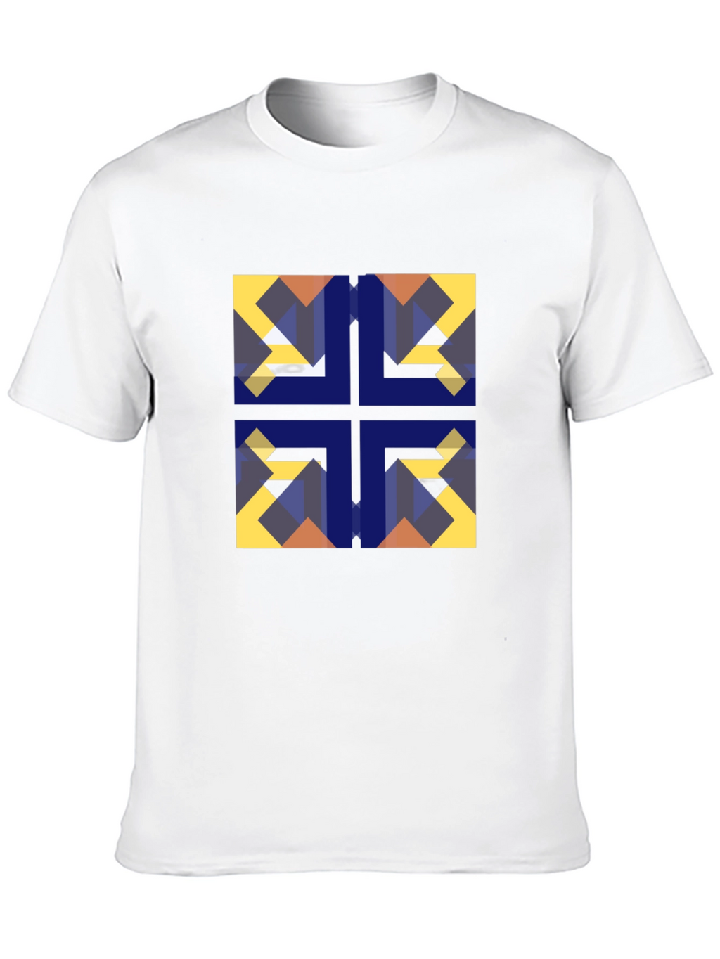 Geometric Mosaic Black Tee