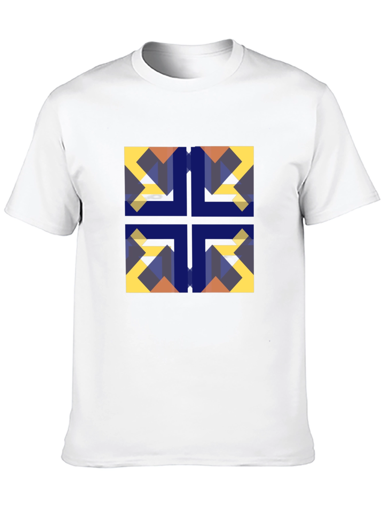 Geometric Mosaic Black Tee